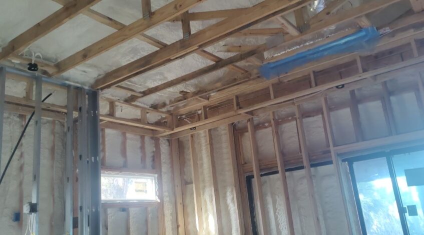 Spray Foam Insulation in new home construction Jacksonville