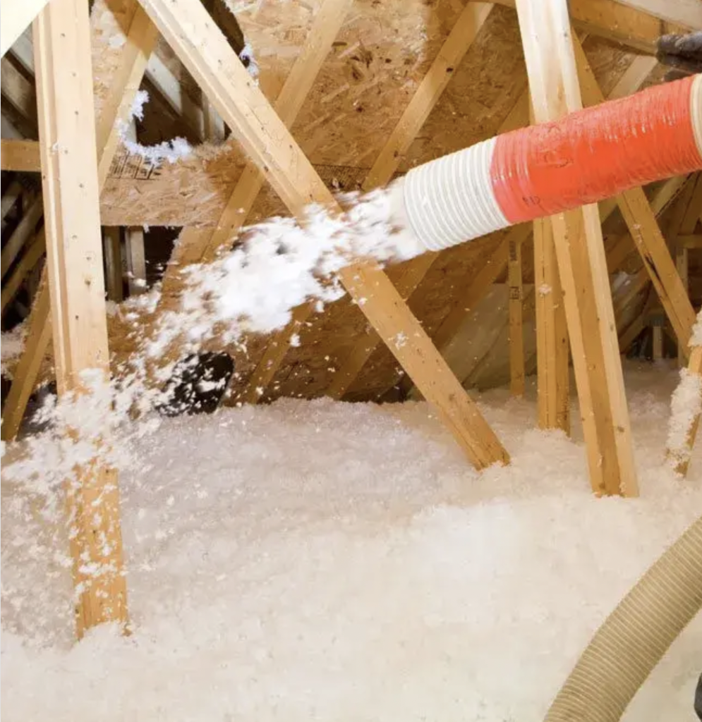 blown in fiberglass insulation for hot Florida attics and ceilings